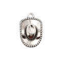 Silver Alloy Cowboy Hat Charm