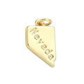 18k Gold Plated Brass Nevada Charm