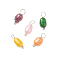 Silver Assorted Colorful Freshwater Pearl Charm