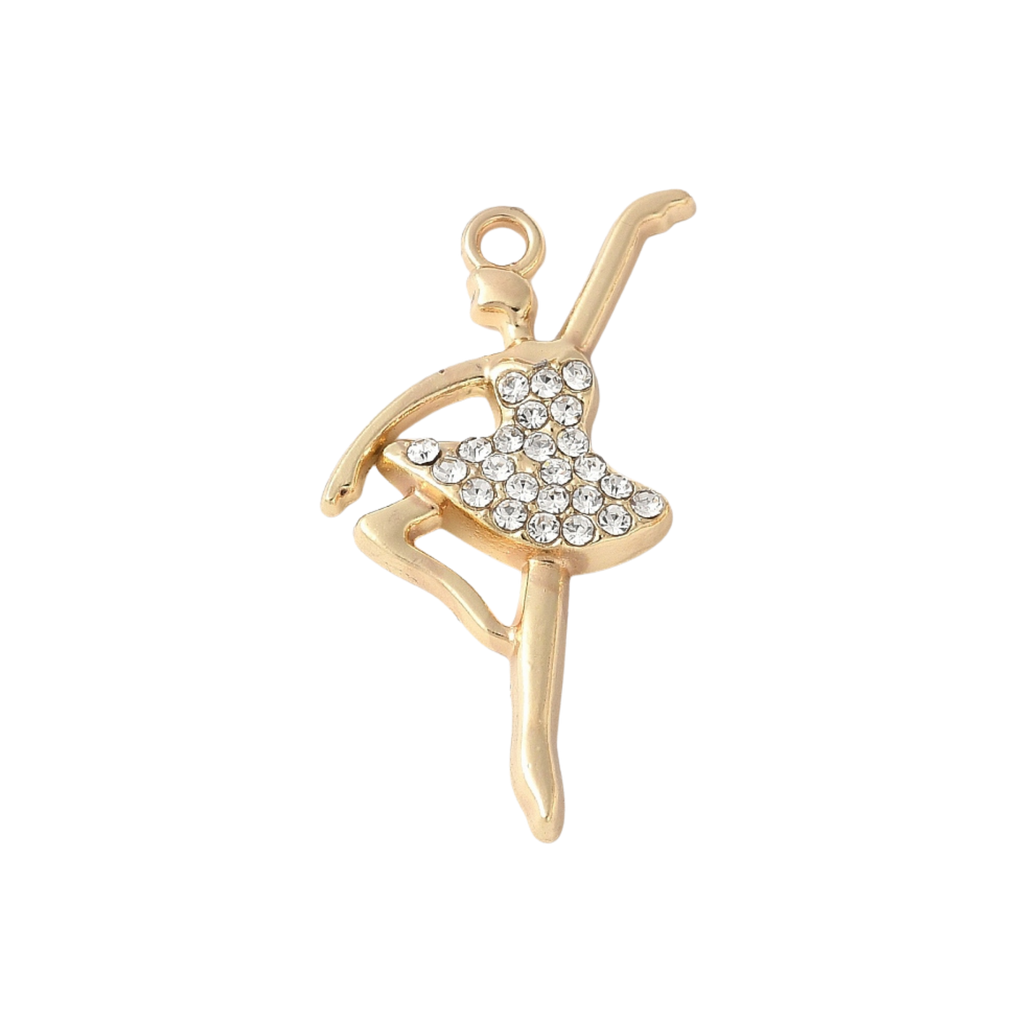 Gold Alloy Ballerina Charm