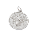 Silver Brass Bee Charm
