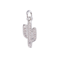 Silver Brass Cactus Charm