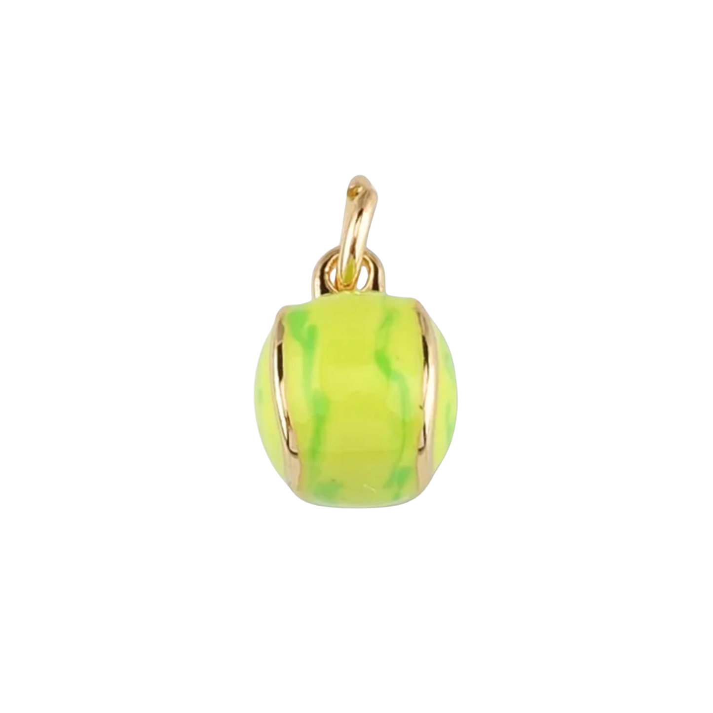 18k Gold Plated Brass Tennis Ball Charm