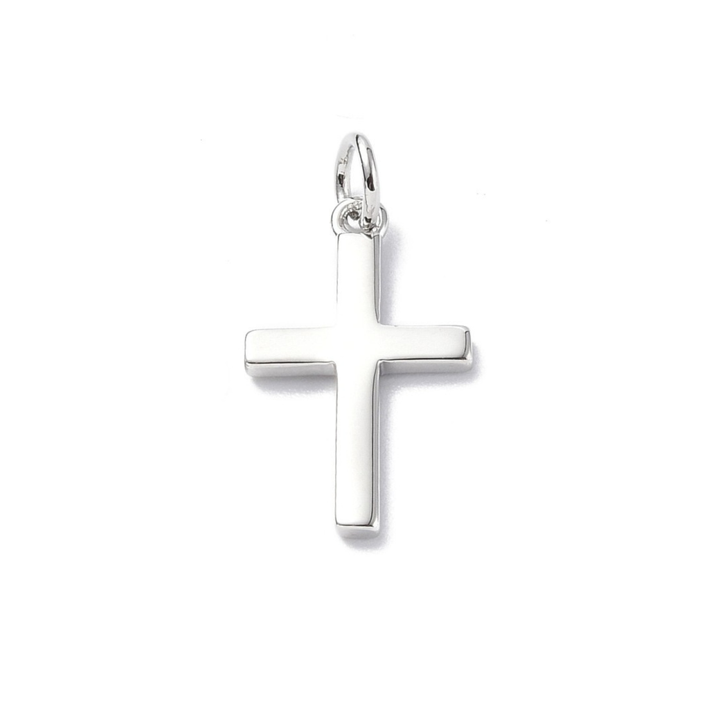 18k Gold Plated Brass Cross Charm