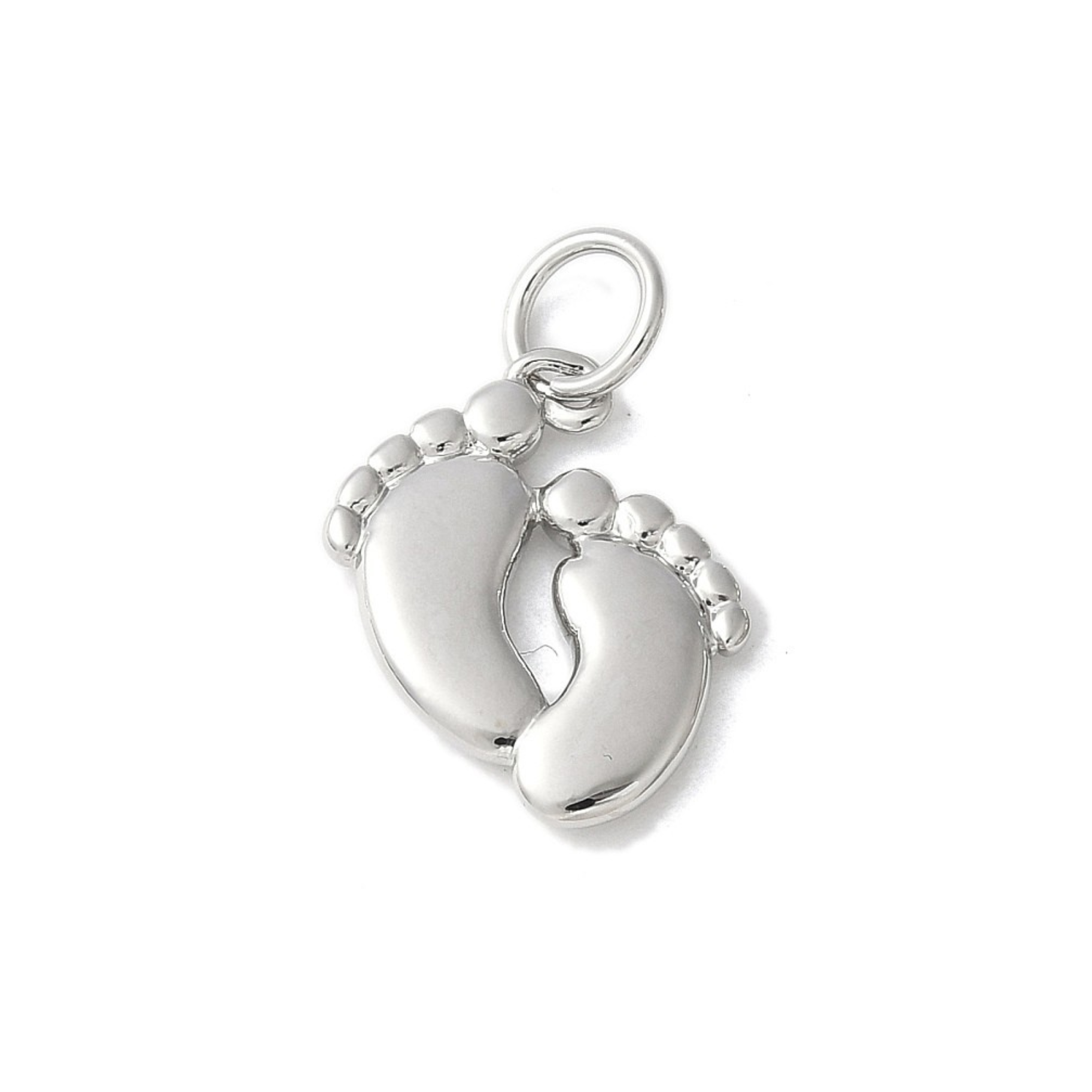 18k Gold Plated Brass Baby Feet Charm