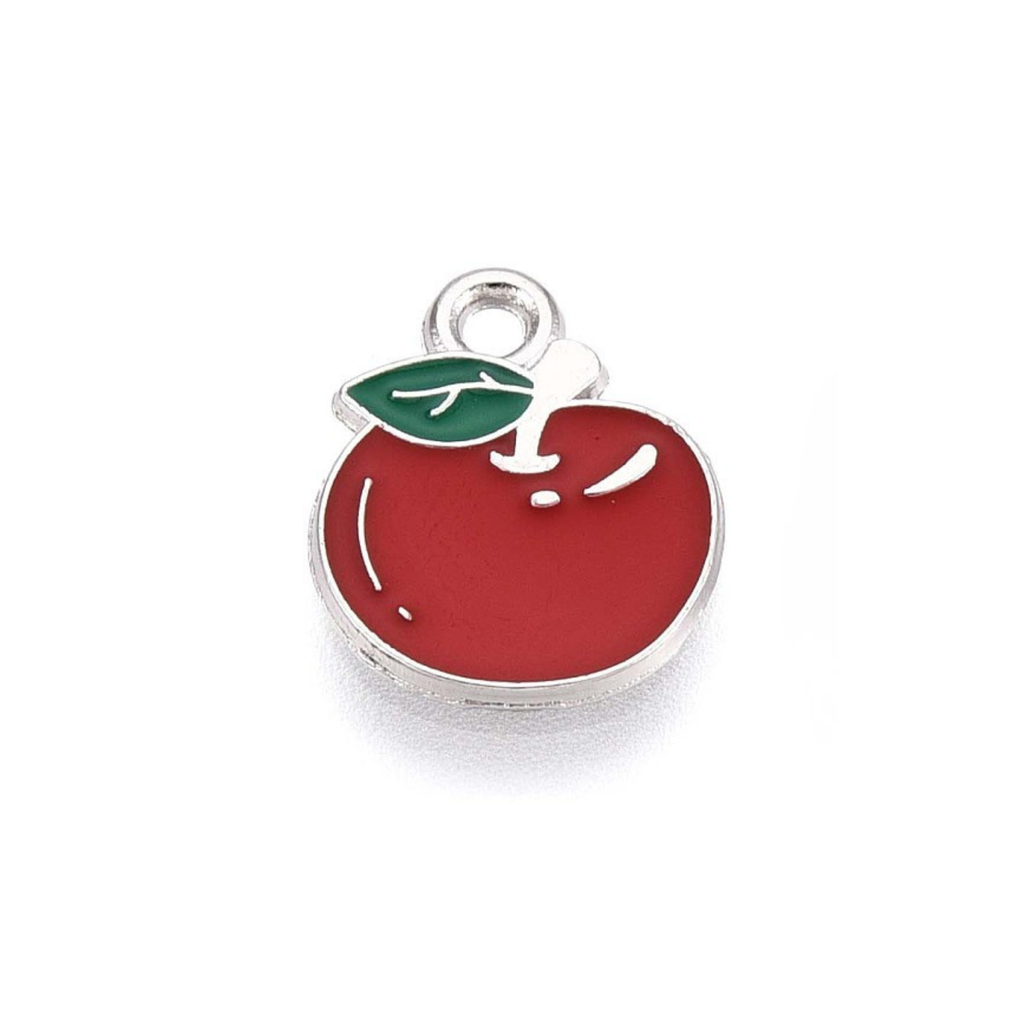 Alloy Red Apple Charm