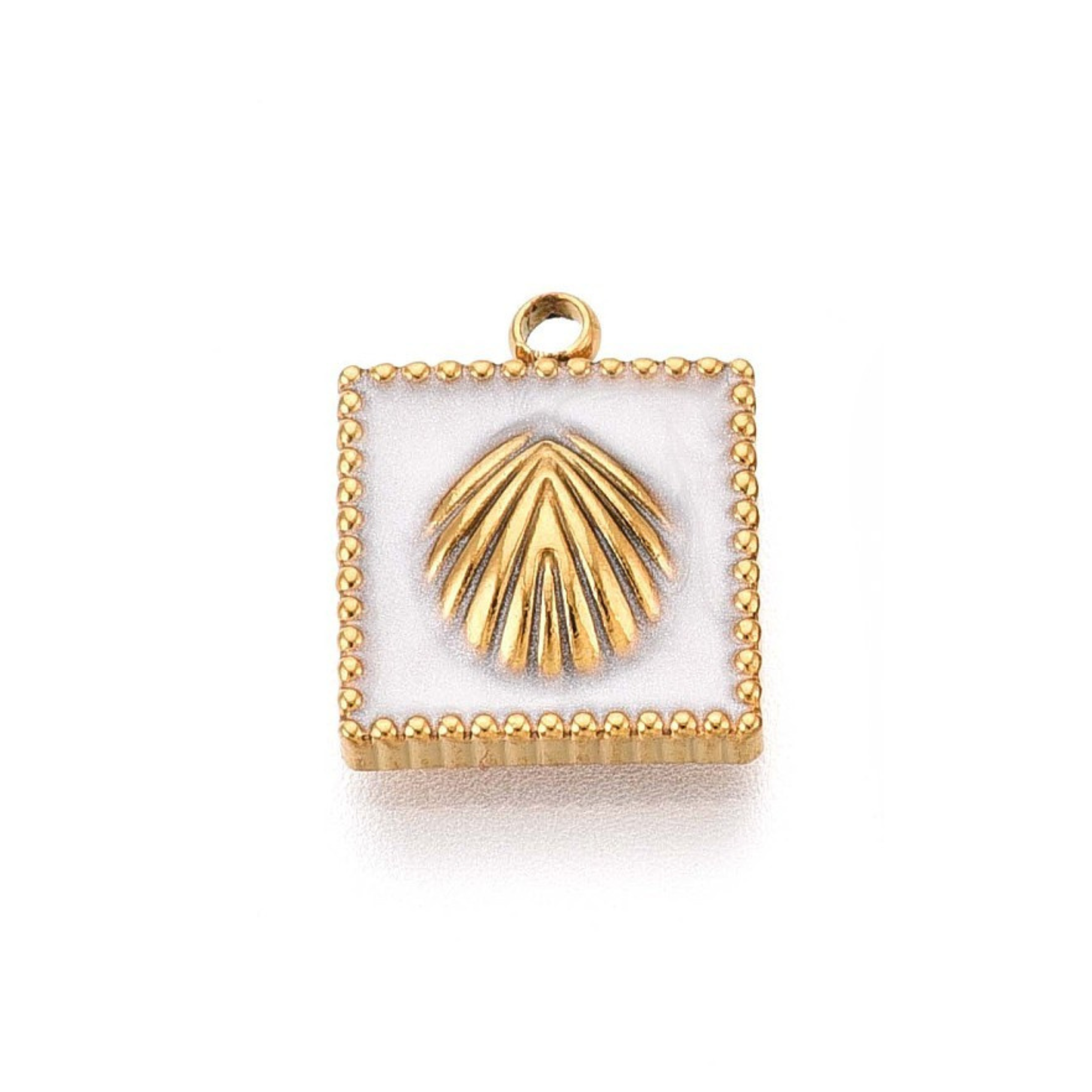 18k Gold Ion Plated Stainless Steel Seashell Charm