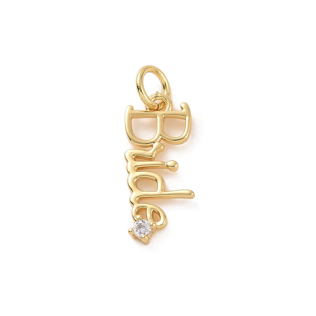 18k Gold Plated Brass Bride Charm