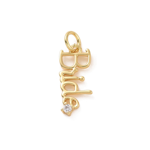 18k Gold Plated Brass Bride Charm