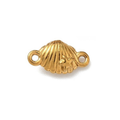 18k Gold Ion Plated Stainless Steel Seashell Connector Charm