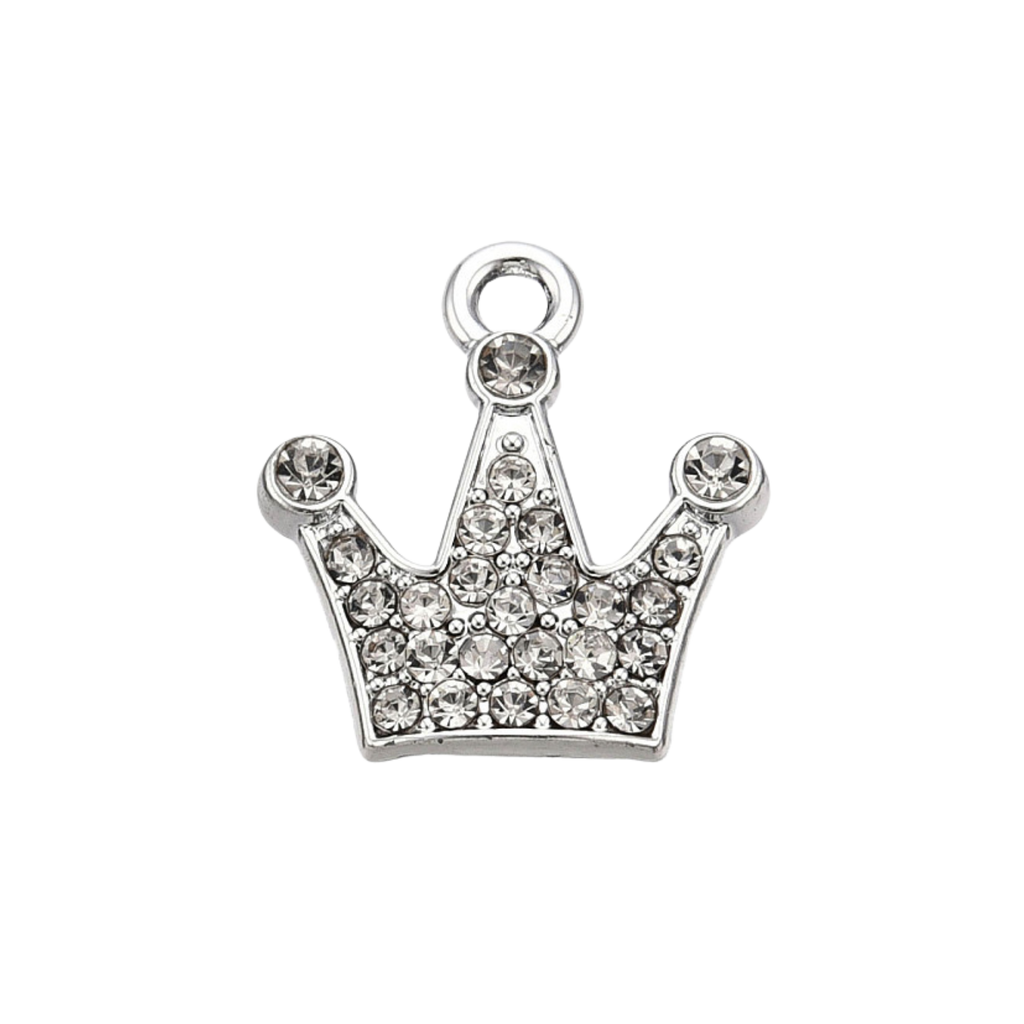 Silver Alloy Crown Charm