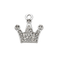 Silver Alloy Crown Charm