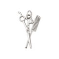 Silver Brass Stylist Tools Charm