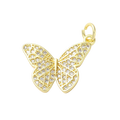 18k Gold Plated Brass Butterfly Charm