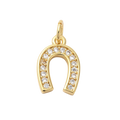 18k Gold Plated Brass Horseshoe Charm