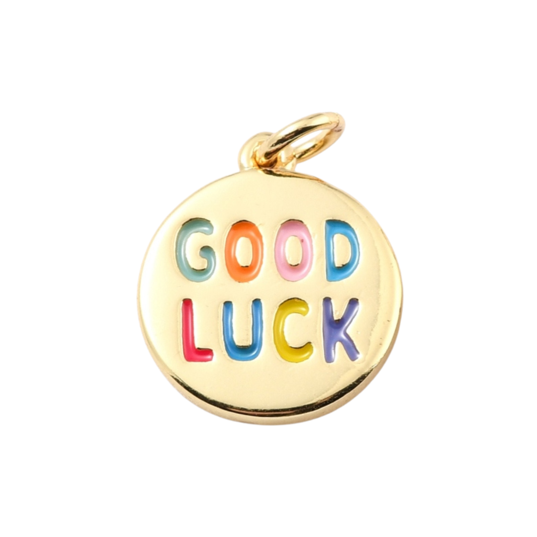 18k Gold Plated Brass Good Luck Charm