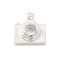 Silver Brass Camera Charm