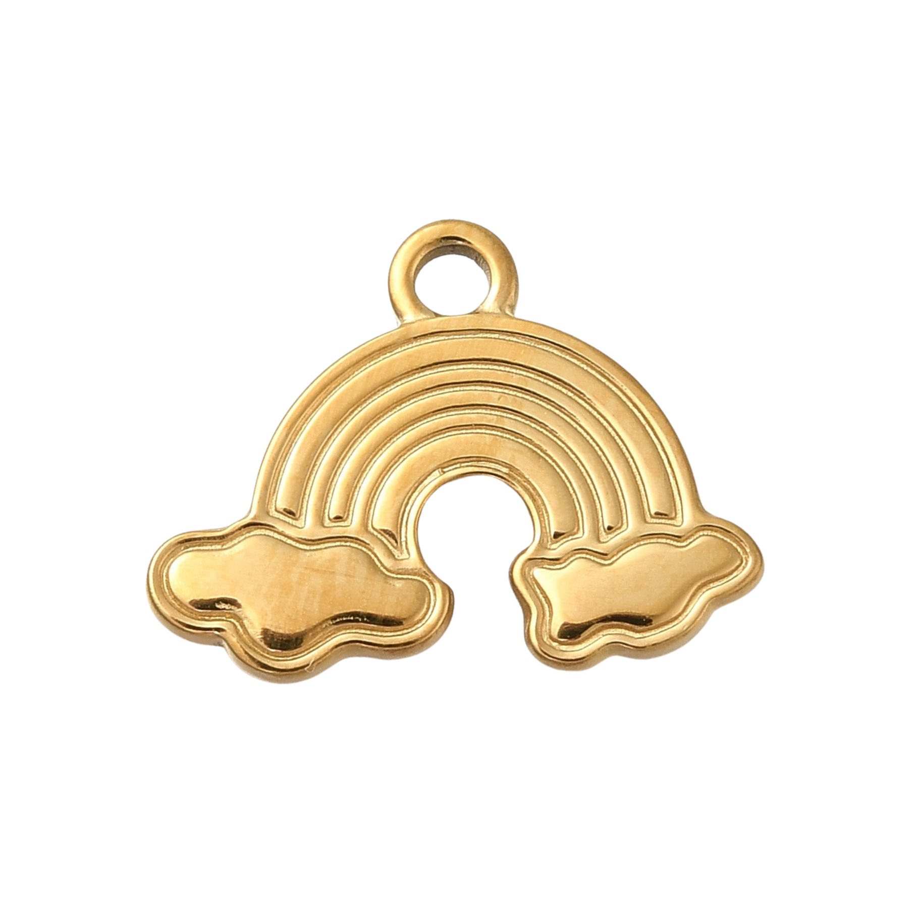 18k Gold PVD Stainless Steel Rainbow Charm