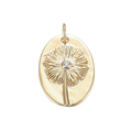 18k Gold Plated Brass Dandelion Charm