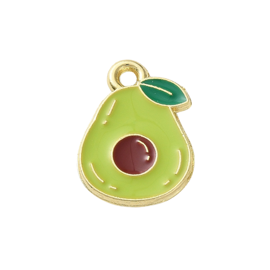 Gold Alloy Avocado Charm