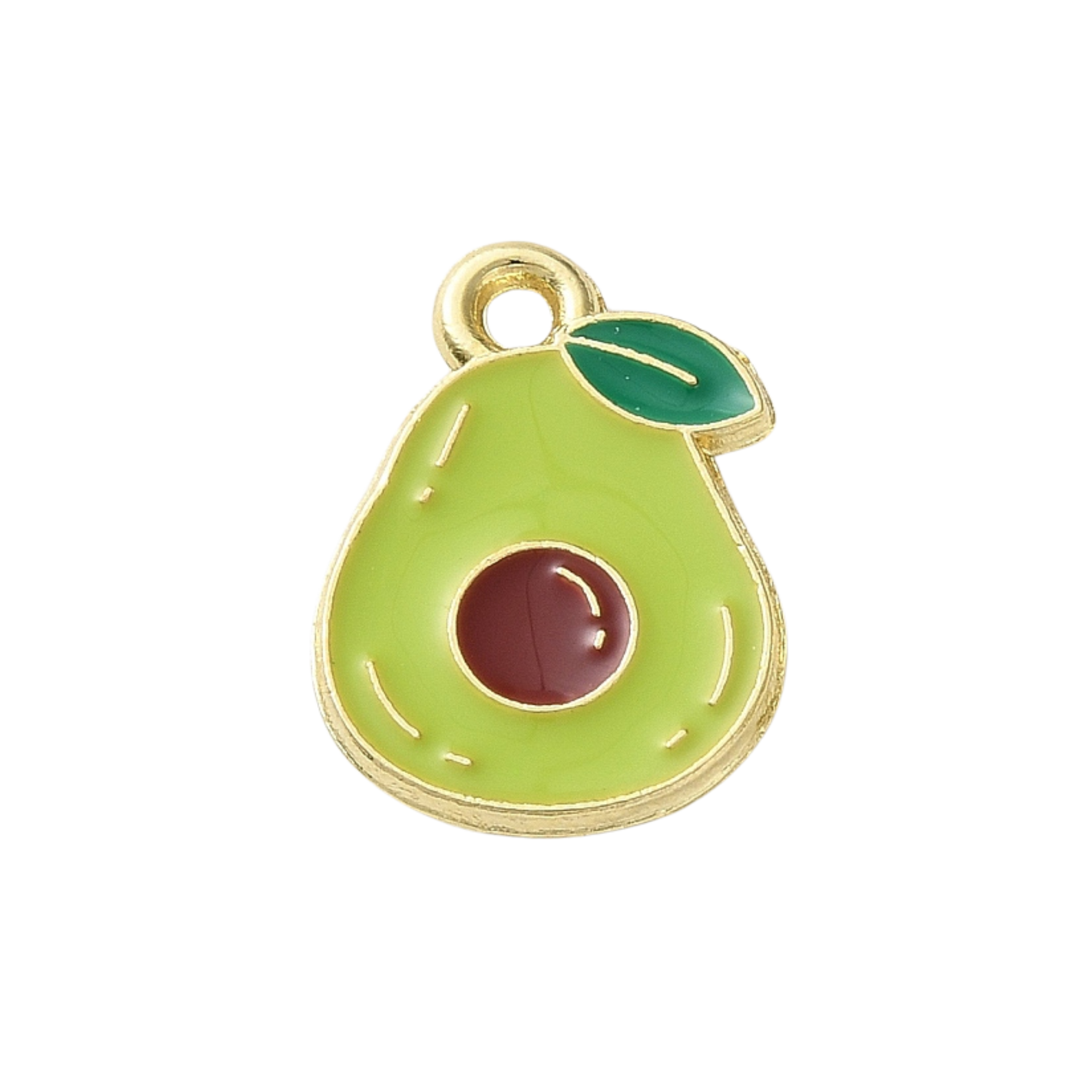 Gold Alloy Avocado Charm