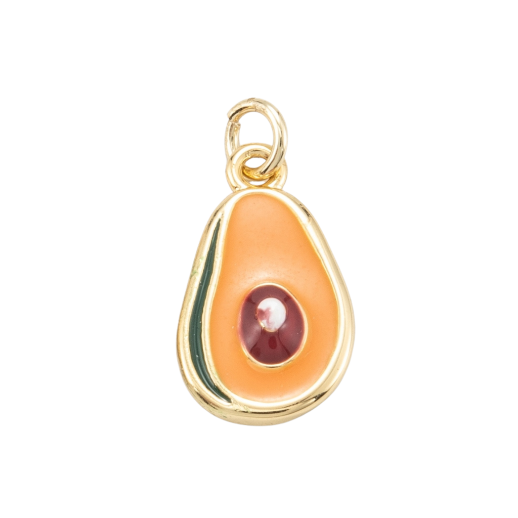 18k Gold Plated Brass Avocado Charm