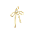 18k Gold Plated Brass Bow Charm