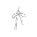 Silver Brass Bow Charm