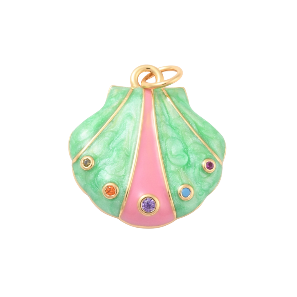 18k Gold Plated Brass Shell Charm