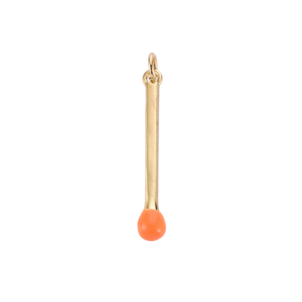 16k Gold Plated Brass Match Stick Charm