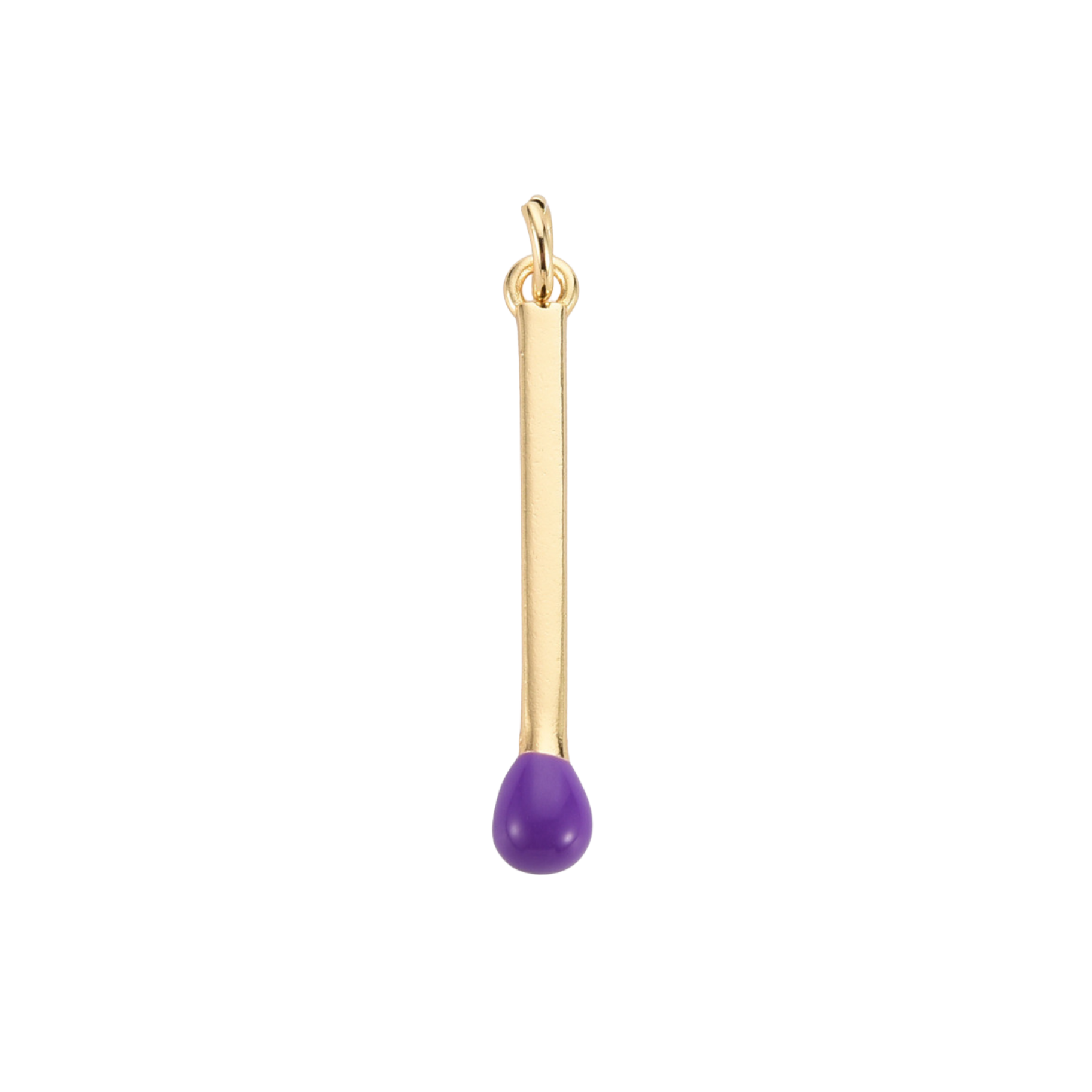 16k Gold Plated Brass Match Stick Charm