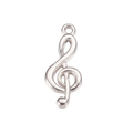 Silver Alloy Music Note Charm