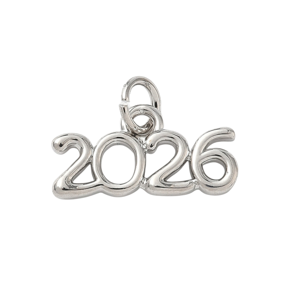 Silver Brass Year 2026 Charm