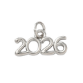 Silver Brass Year 2026 Charm