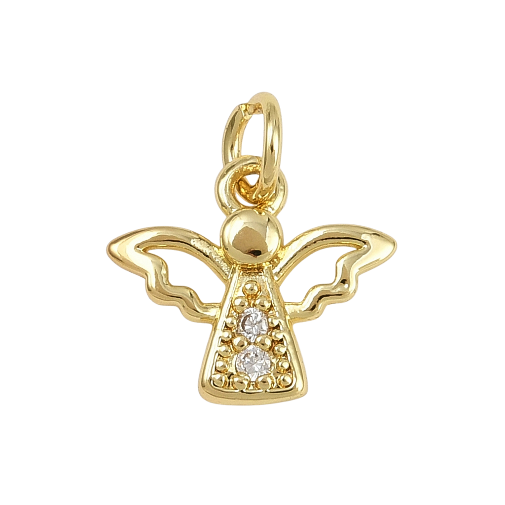 18k Gold Plated Brass Angel Charm