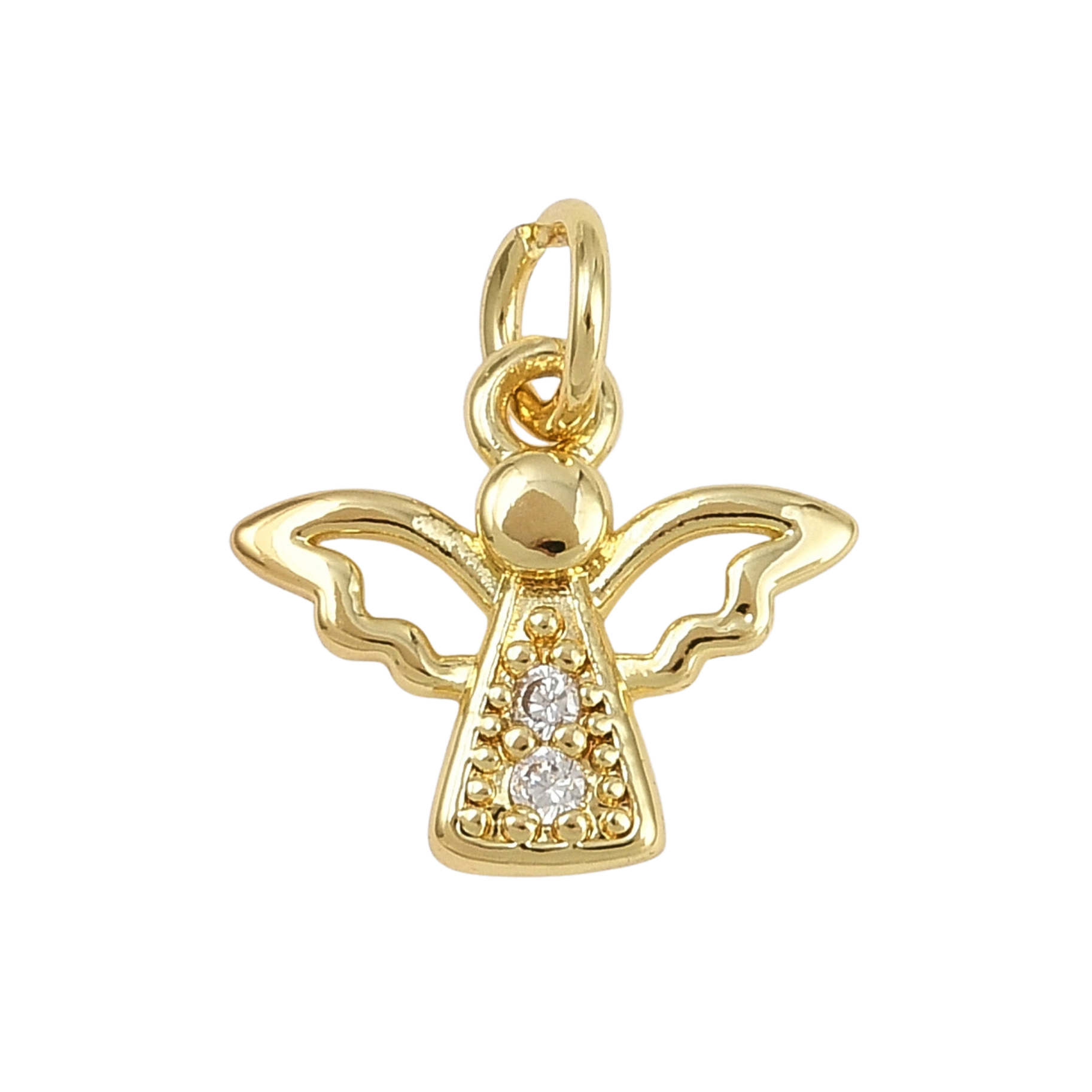 18k Gold Plated Brass Angel Charm