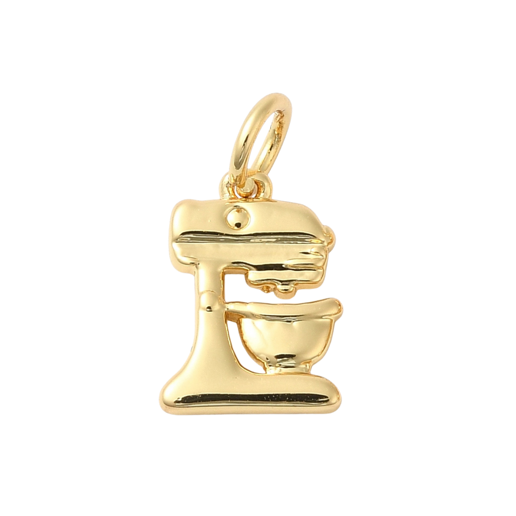 18k Gold Plated Brass Mixer Charm