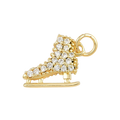 18k Gold Plated Brass Ice Skate Charm