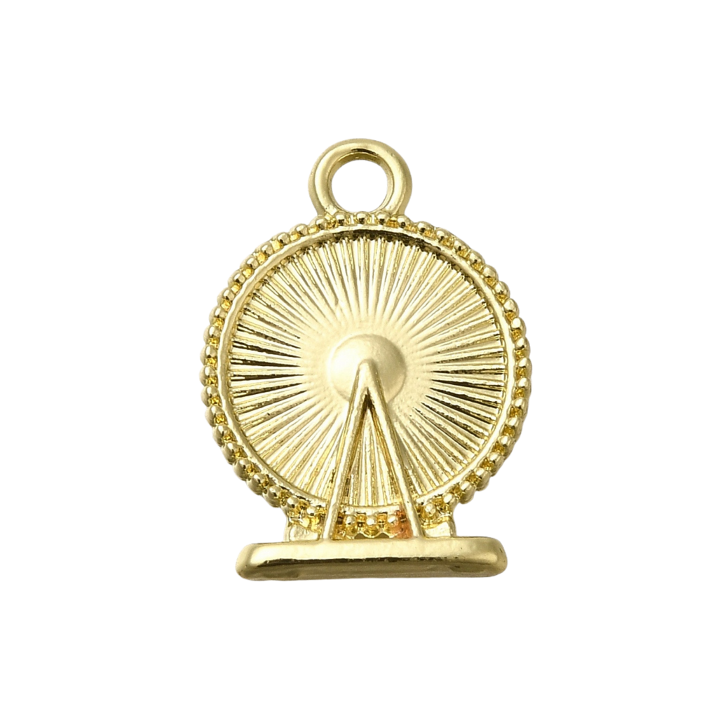 Gold Alloy Ferris Wheel Charm