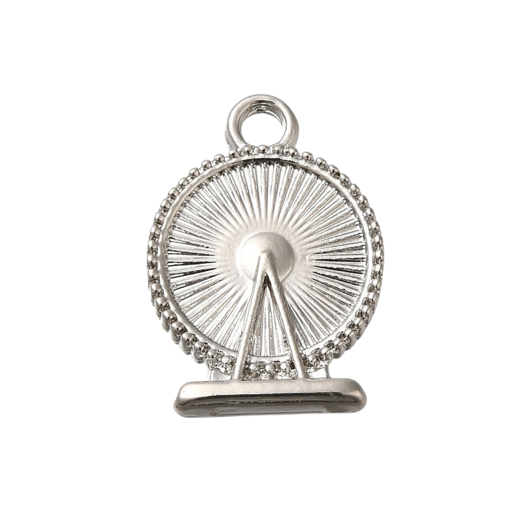 Silver Alloy Ferris Wheel Charm