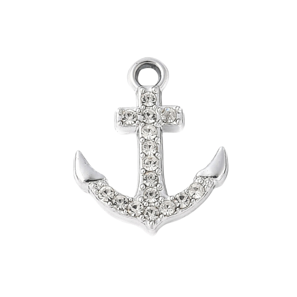 Silver Alloy Anchor Charm