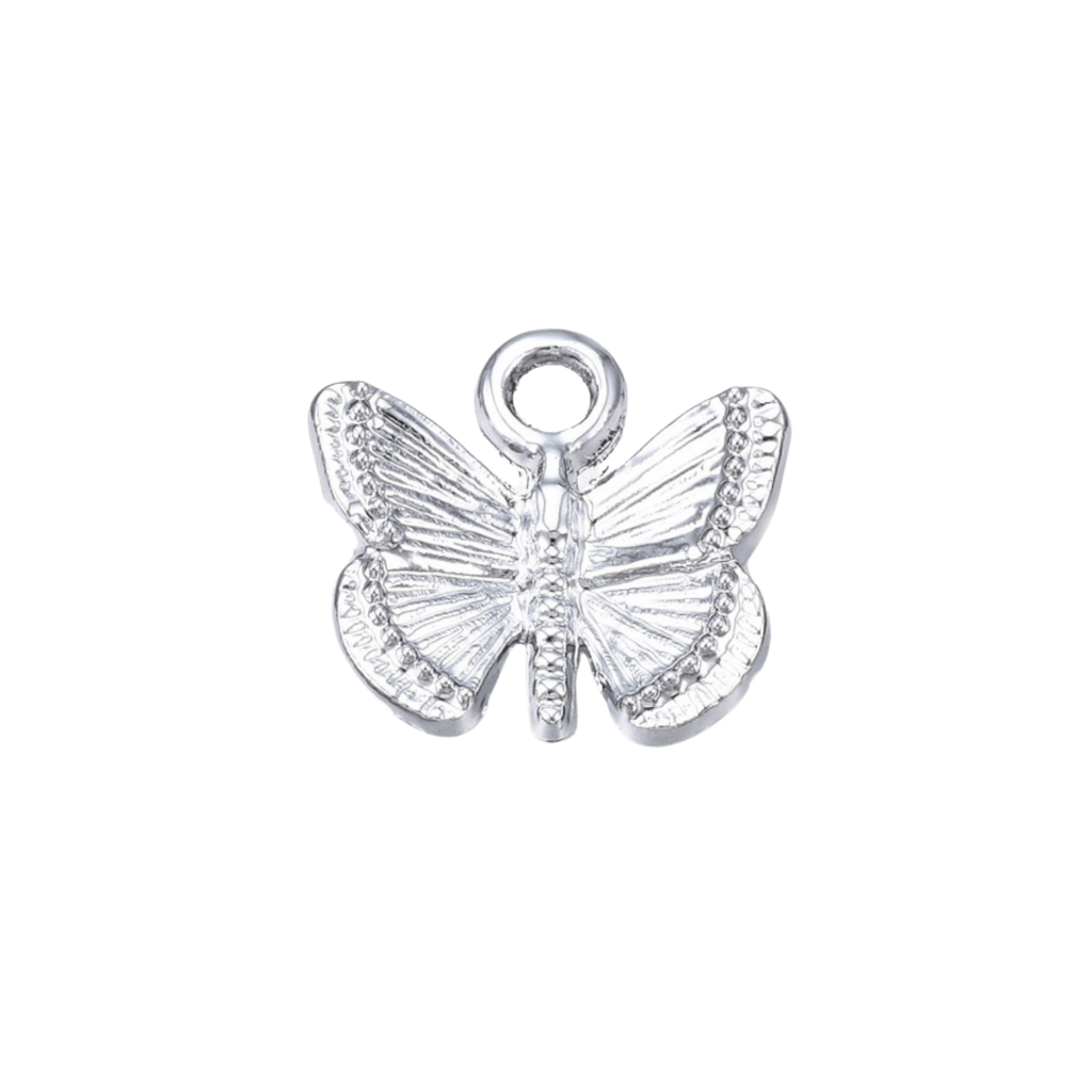 Silver Alloy Butterfly Charm