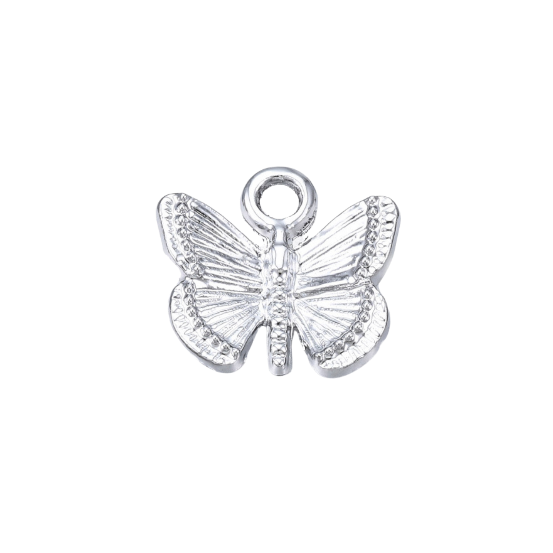 Silver Alloy Butterfly Charm