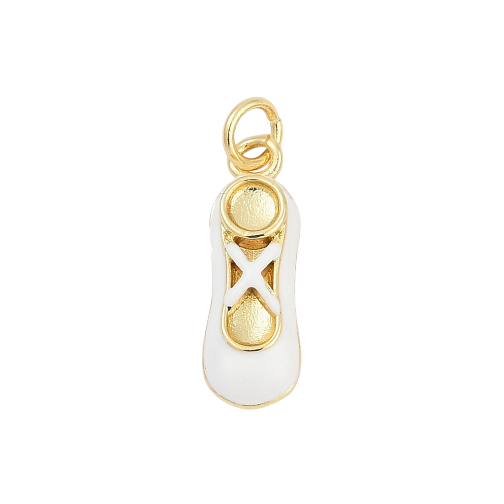 18k Gold Plated Brass Ballet Shoe Charm