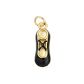18k Gold Plated Brass Ballet Shoe Charm