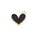 Gold Alloy Colorful Heart Charm