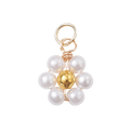 Beaded Acrylic Flower Charm