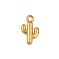 18k Gold Plated Stainless Steel Cactus Charm