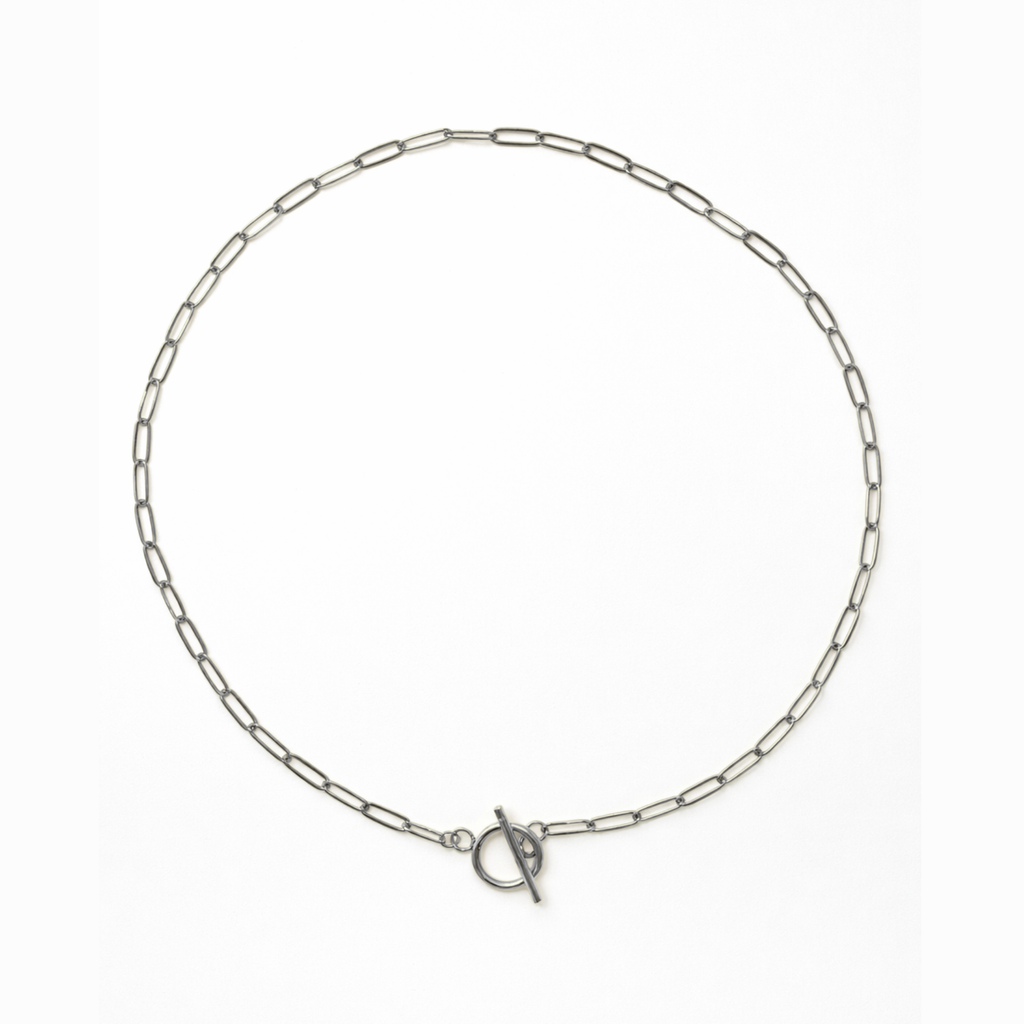 Stainless Steel Toggle Paperclip Chain Necklace