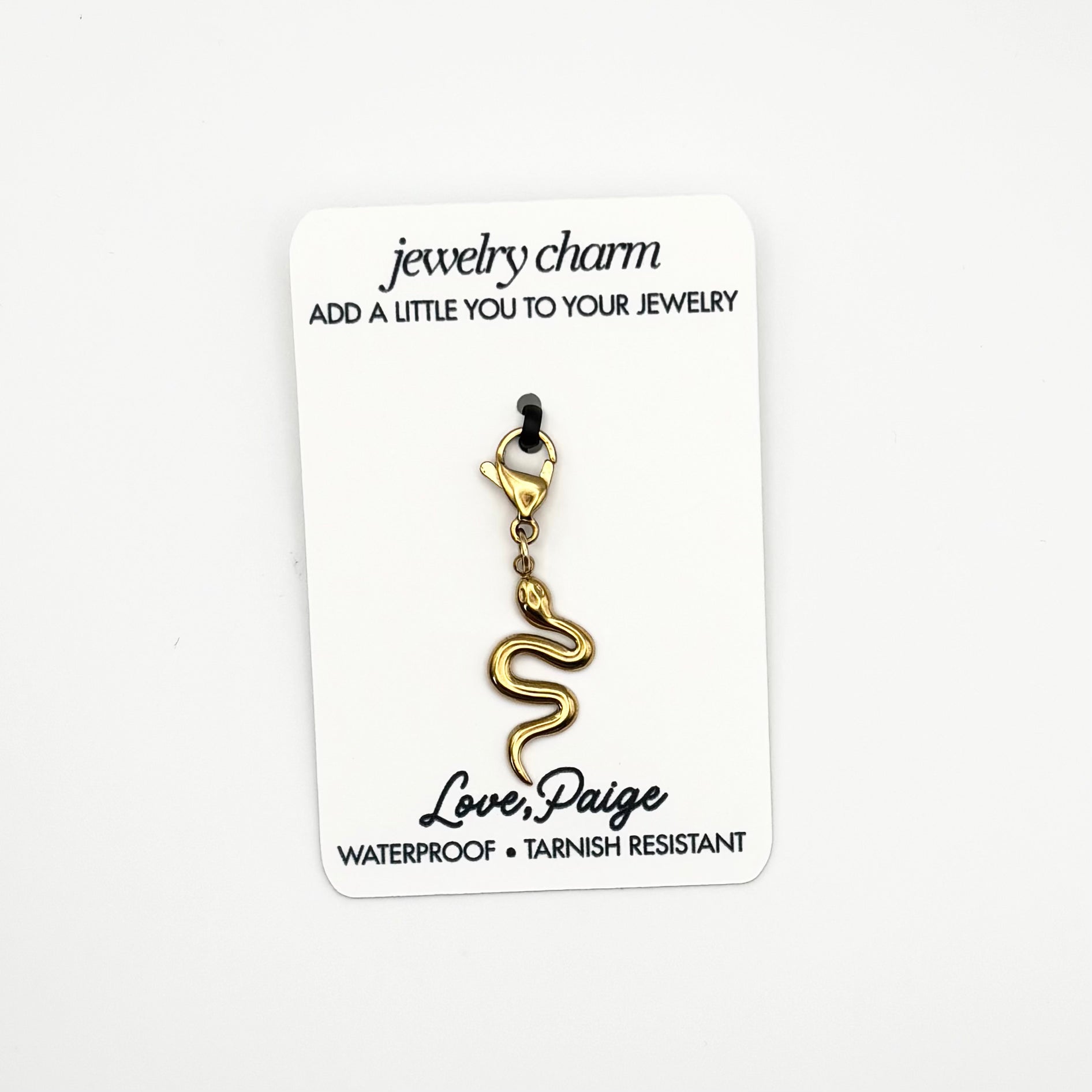 Snake Jewelry Charm Gold